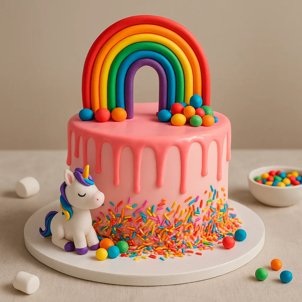 2 Tier Dreamy Cloud Unicorn Cake - TF Cakes Online Delivery Freshly baked handcrafted 2 Tier Dreamy Cloud Unicorn Cake – Cake design by TF Cakes
