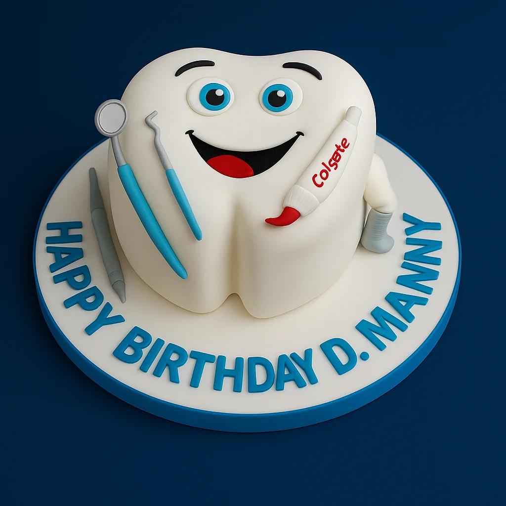 3D Tooth Dentist Cake - TF Cakes Online Delivery Freshly baked handcrafted 3D Tooth Dentist Cake – Cake design by TF Cakes