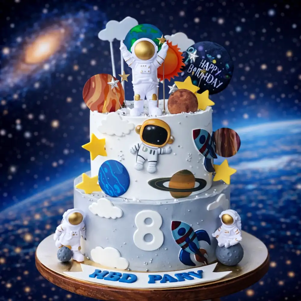 Astronaut Multi Tier Cake - TF Cakes Online Delivery Freshly baked handcrafted Astronaut Multi Tier Cake – Cake design by TF Cakes
