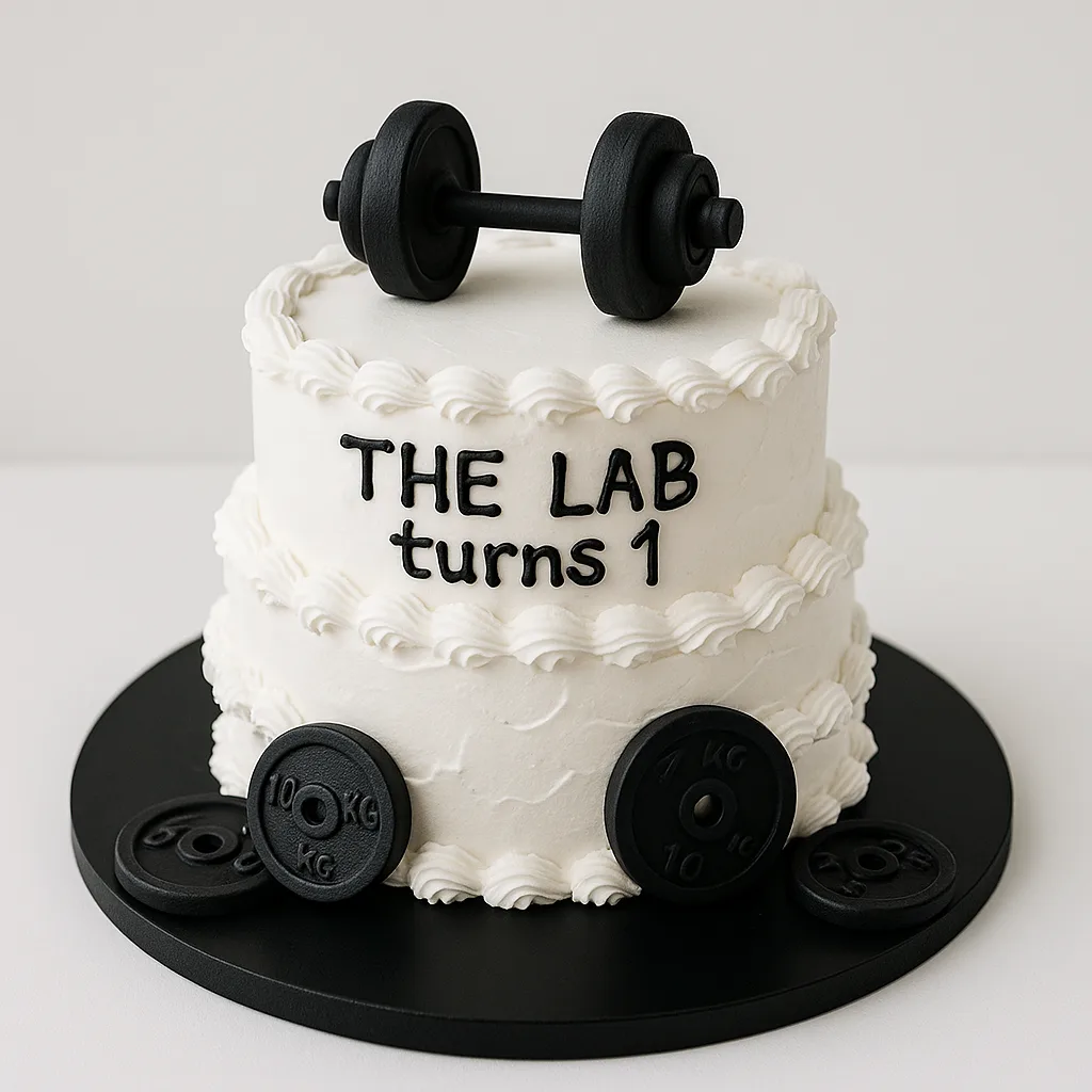 Barbell Anniversary Cake - TF Cakes Online Delivery Freshly baked handcrafted Barbell Anniversary Cake – Cake design by TF Cakes