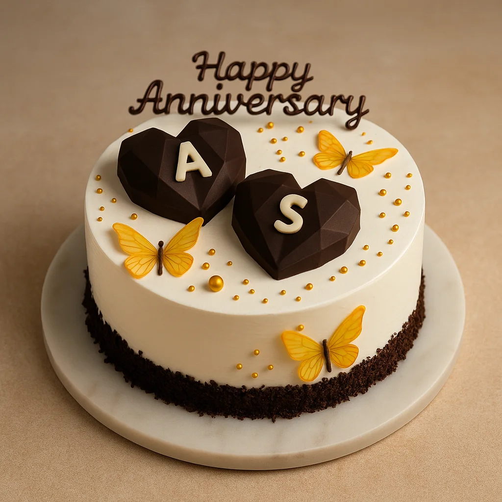 Caramel Drip Anniversary Cake - TF Cakes Online Delivery Freshly baked handcrafted Caramel Drip Anniversary Cake – Cake design by TF Cakes