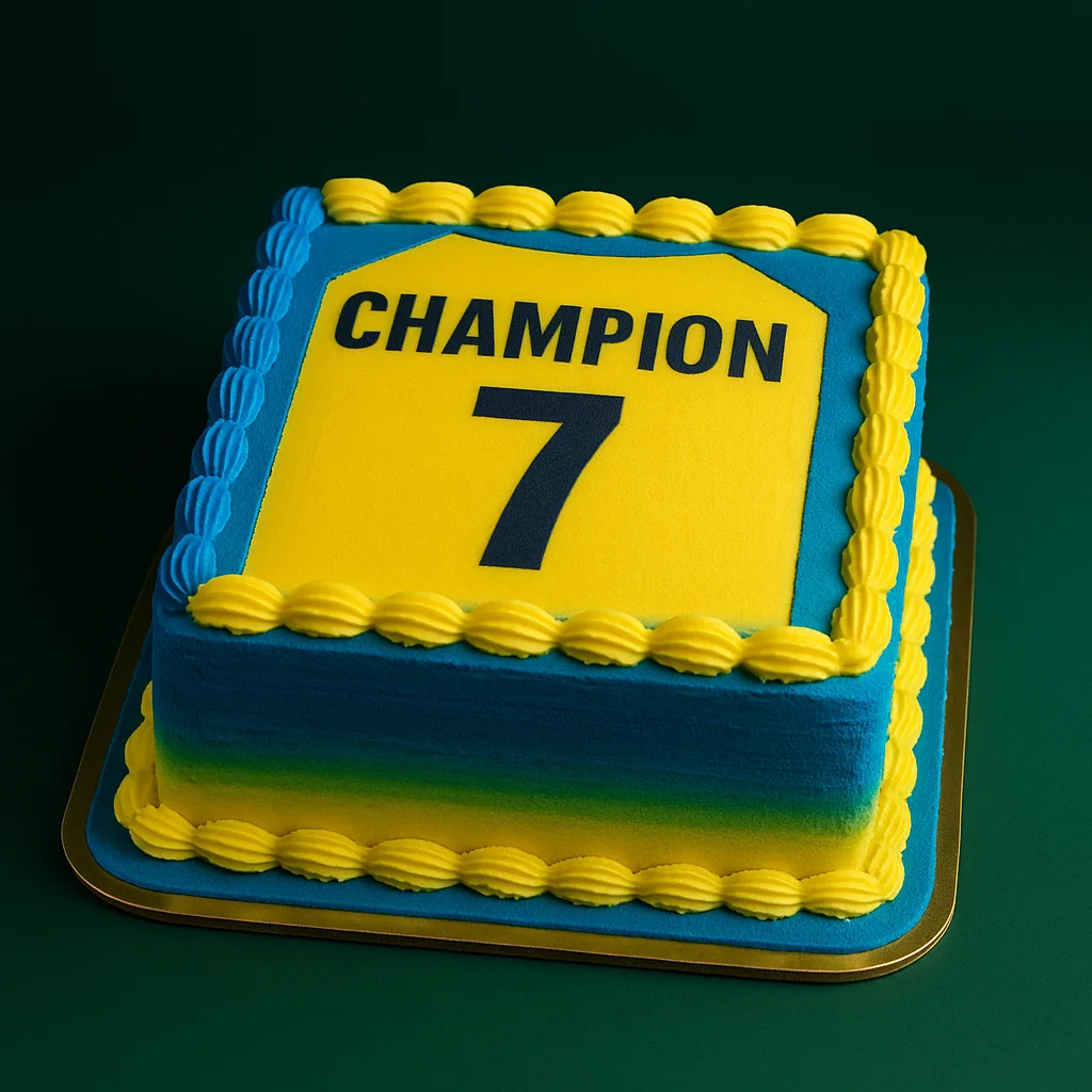 Champion Jersey Number 7 Cake - TF Cakes Online Delivery Freshly baked handcrafted Champion Jersey Number 7 Cake – Cake design by TF Cakes