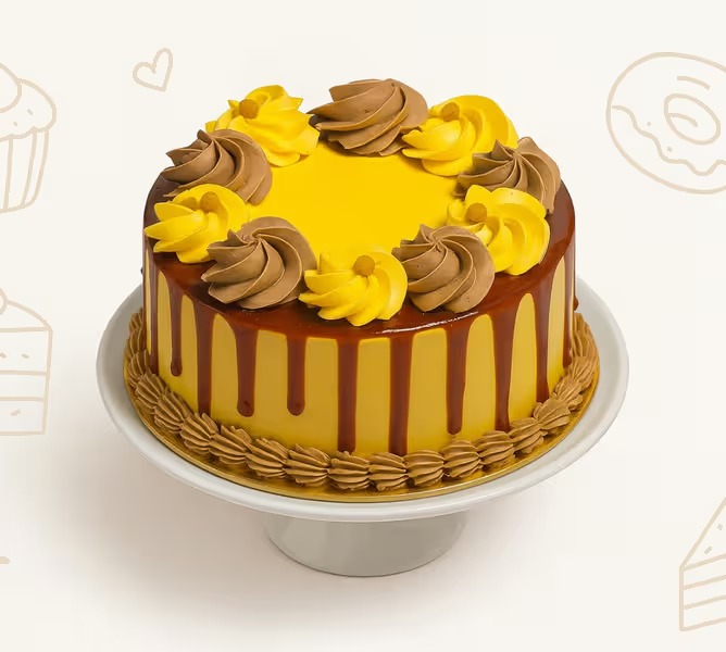 Choco Butterscotch Cake - TF Cakes Online Delivery Freshly baked handcrafted Choco Butterscotch Cake – Cake design by TF Cakes
