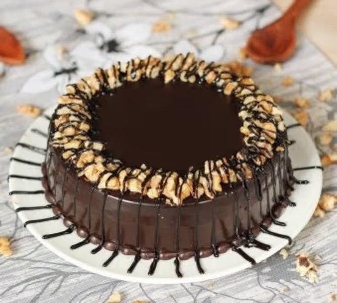 Choco Walnut Cake - TF Cakes Online Delivery Freshly baked handcrafted Choco Walnut Cake – Cake design by TF Cakes
