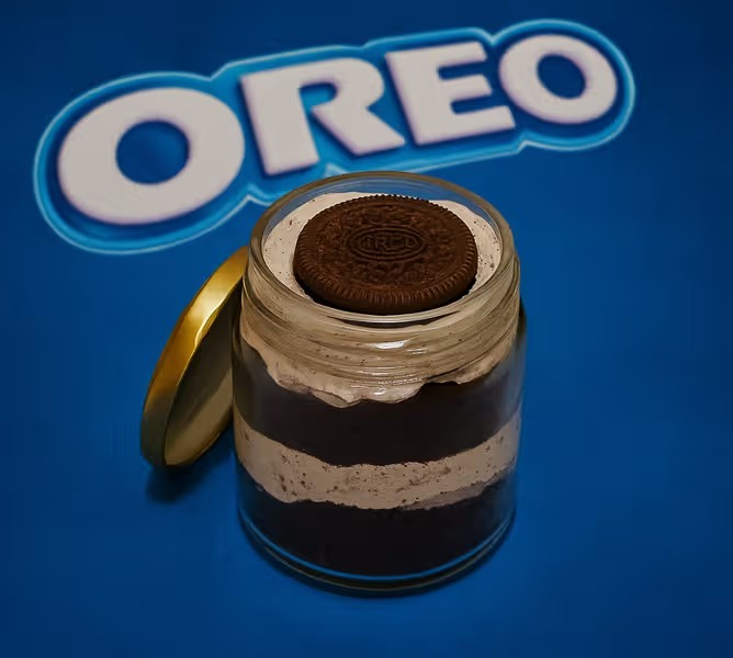 Chocolate Oreo Jar Cake - TF Cakes Online Delivery Freshly baked handcrafted Chocolate Oreo Jar Cake – Cake design by TF Cakes