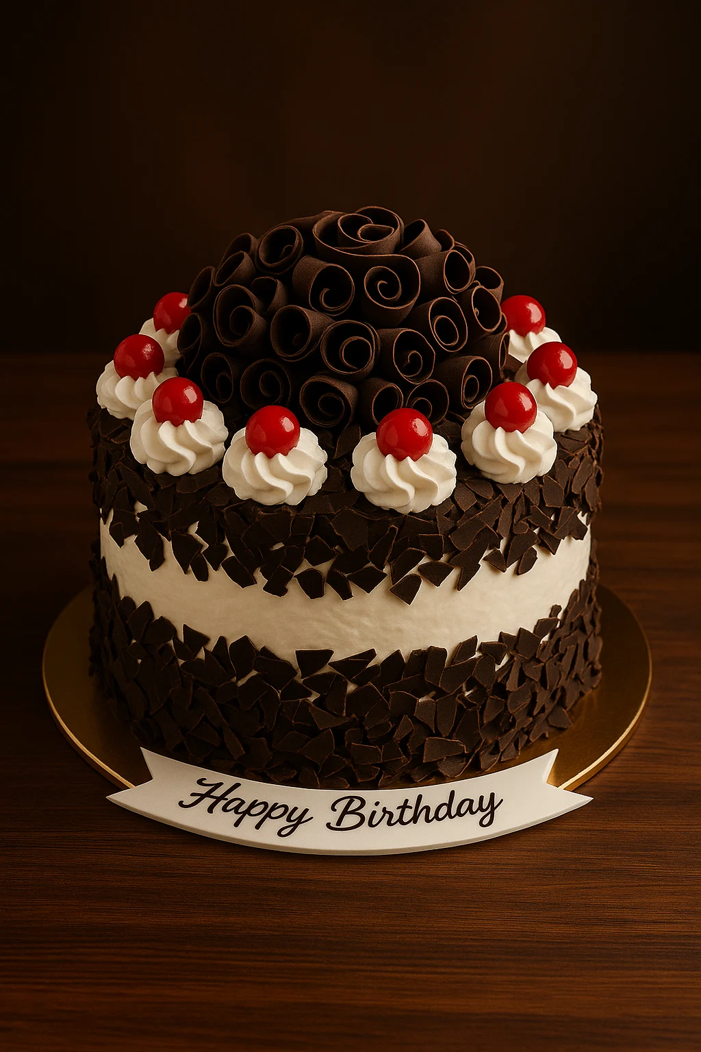 Classic Black Forest Cake - TF Cakes Online Delivery Freshly baked handcrafted Classic Black Forest Cake – Cake design by TF Cakes