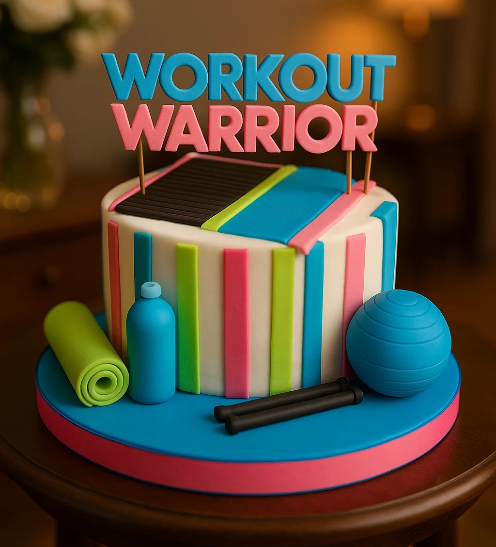 Colorful Fitness Cake - TF Cakes Online Delivery Freshly baked handcrafted Colorful Fitness Cake – Cake design by TF Cakes
