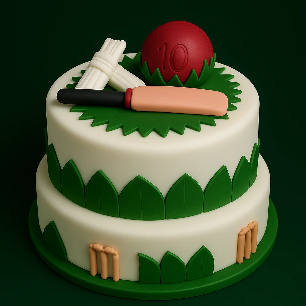 Cricketer Figurine Cake - TF Cakes Online Delivery Freshly baked handcrafted Cricketer Figurine Cake – Cake design by TF Cakes
