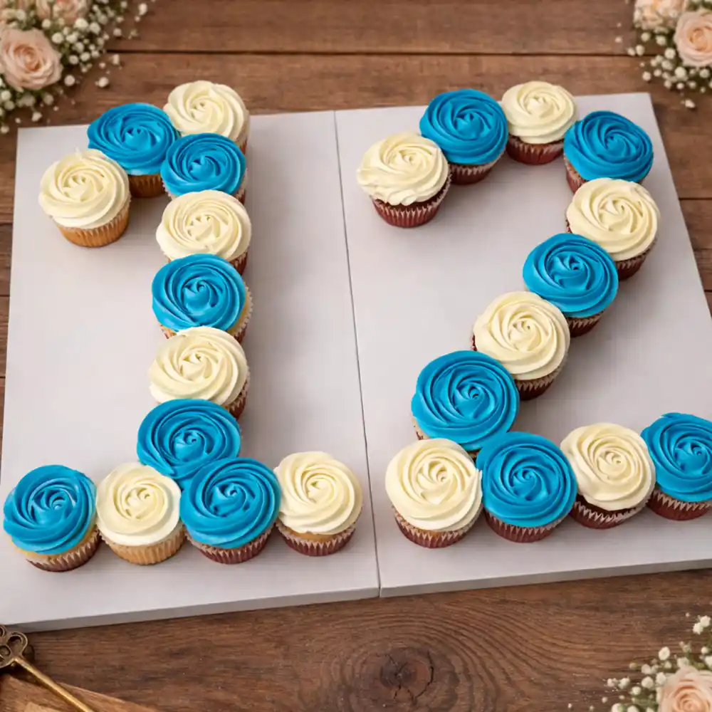 Cupcake Number 12 Cake - TF Cakes Online Delivery Freshly baked handcrafted Cupcake Number 12 Cake – Cake design by TF Cakes