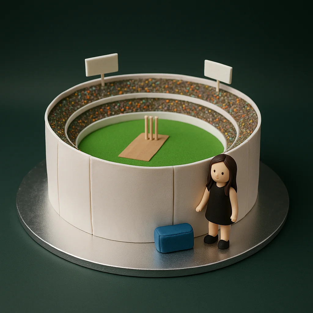 Custom Stadium Cake with Figurine - TF Cakes Online Delivery Freshly baked handcrafted Custom Stadium Cake with Figurine – Cake design by TF Cakes