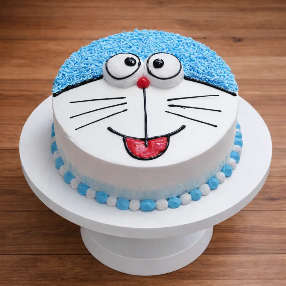 Doraemon Cartoon Expression Birthday Cake - TF Cakes Online Delivery Freshly baked handcrafted Doraemon Cartoon Expression Birthday Cake – Cake design by TF Cakes
