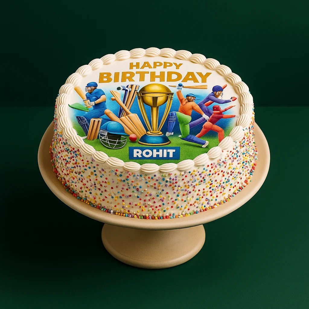 Dynamic Cricket Action Cake - TF Cakes Online Delivery Freshly baked handcrafted Dynamic Cricket Action Cake – Cake design by TF Cakes