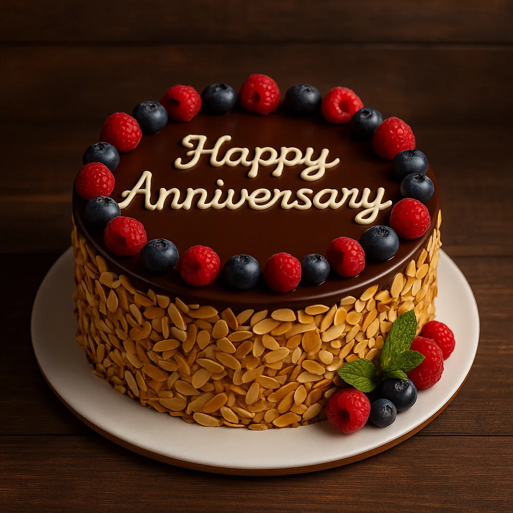 Fruit Nut Anniversary Cake - TF Cakes Online Delivery Freshly baked handcrafted Fruit Nut Anniversary Cake – Cake design by TF Cakes