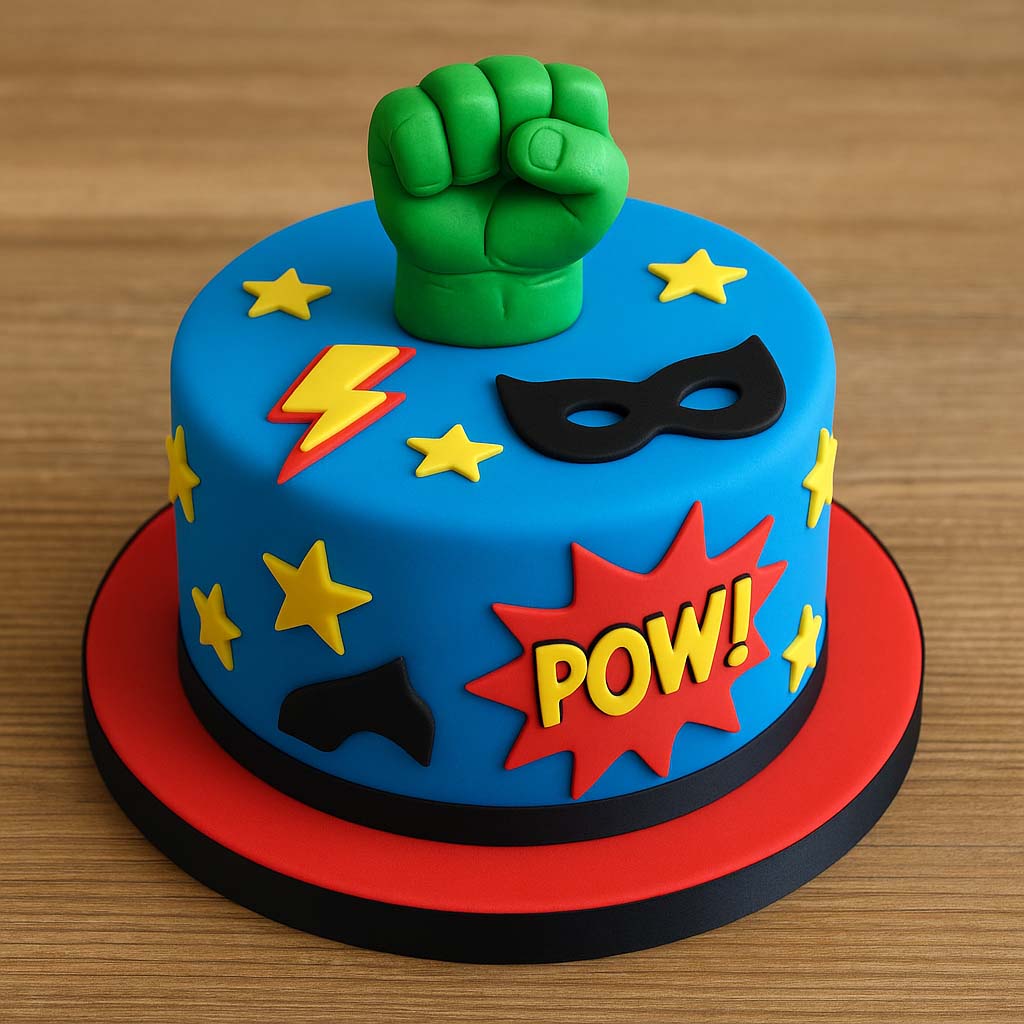 Hulk Birthday Cake - TF Cakes Online Delivery Freshly baked handcrafted Hulk Birthday Cake – Cake design by TF Cakes