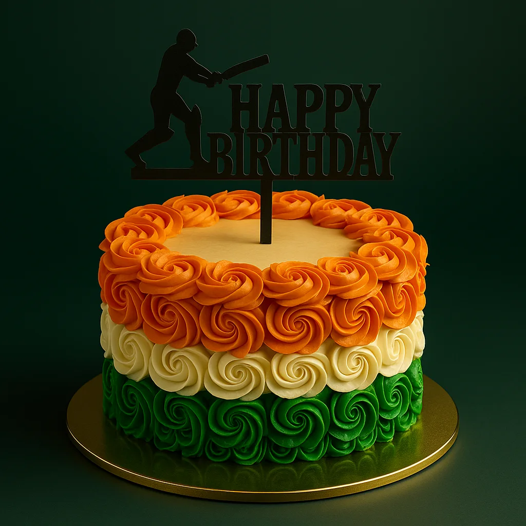 Indian Flag Tricolor Rosette Cake - Fresh Eggless Cake Delivery | TF Cakes (View 1)
