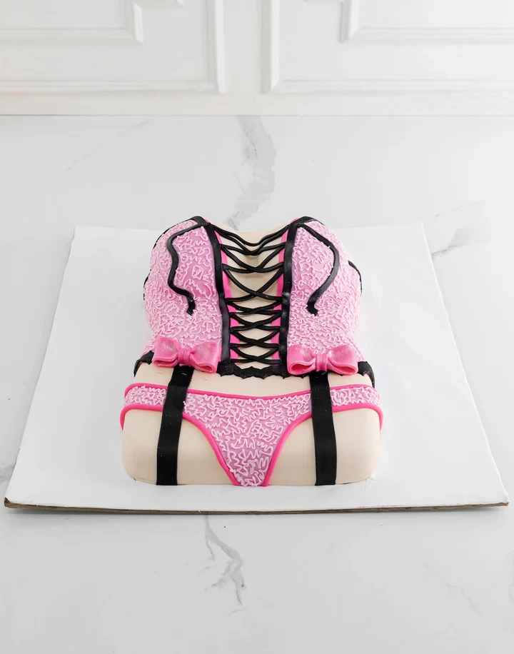 Lingerie Theme Bachelorette Cake - TF Cakes Online Delivery Freshly baked handcrafted Lingerie Theme Bachelorette Cake – Cake design by TF Cakes