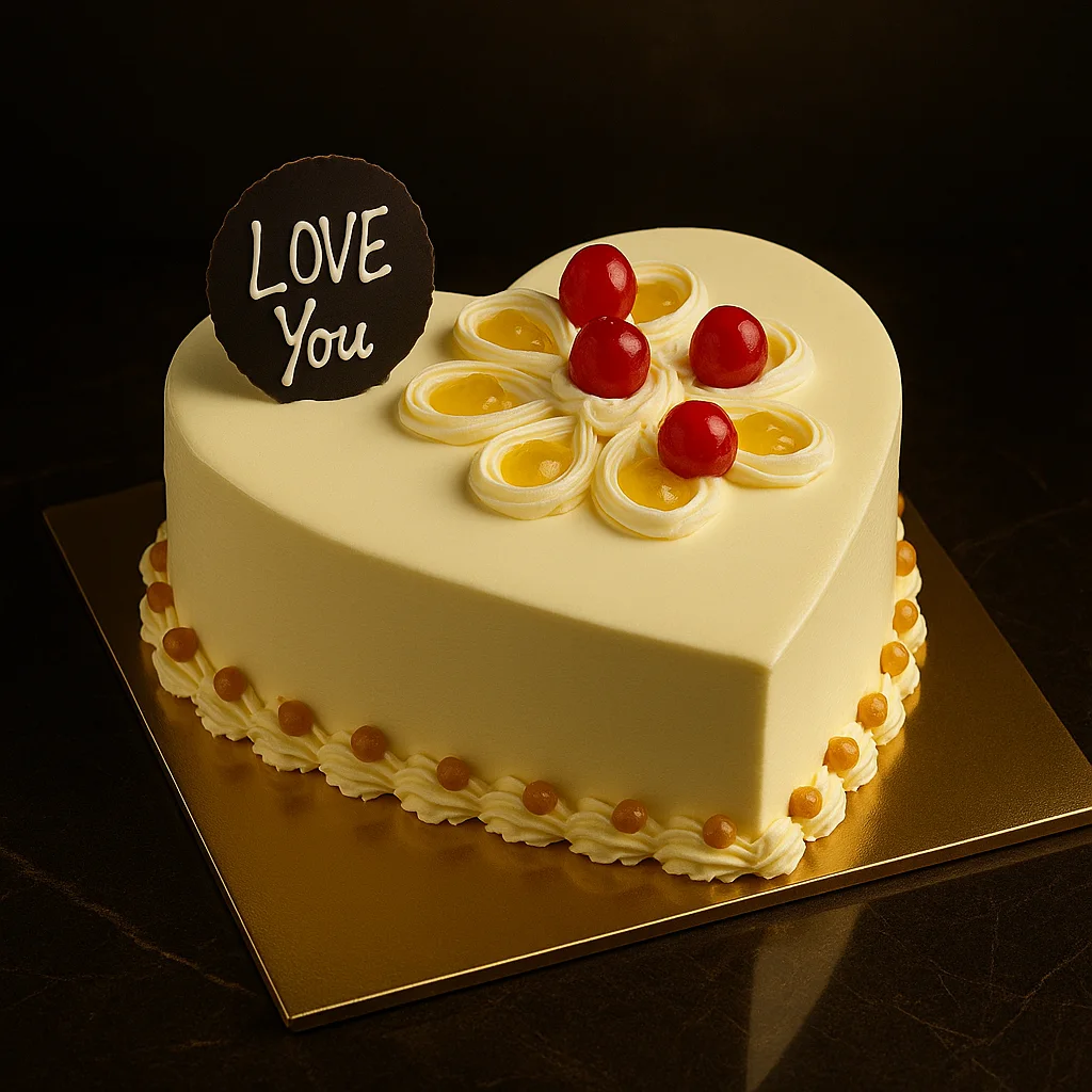 Love You Heart Cake - TF Cakes Online Delivery Freshly baked handcrafted Love You Heart Cake – Cake design by TF Cakes