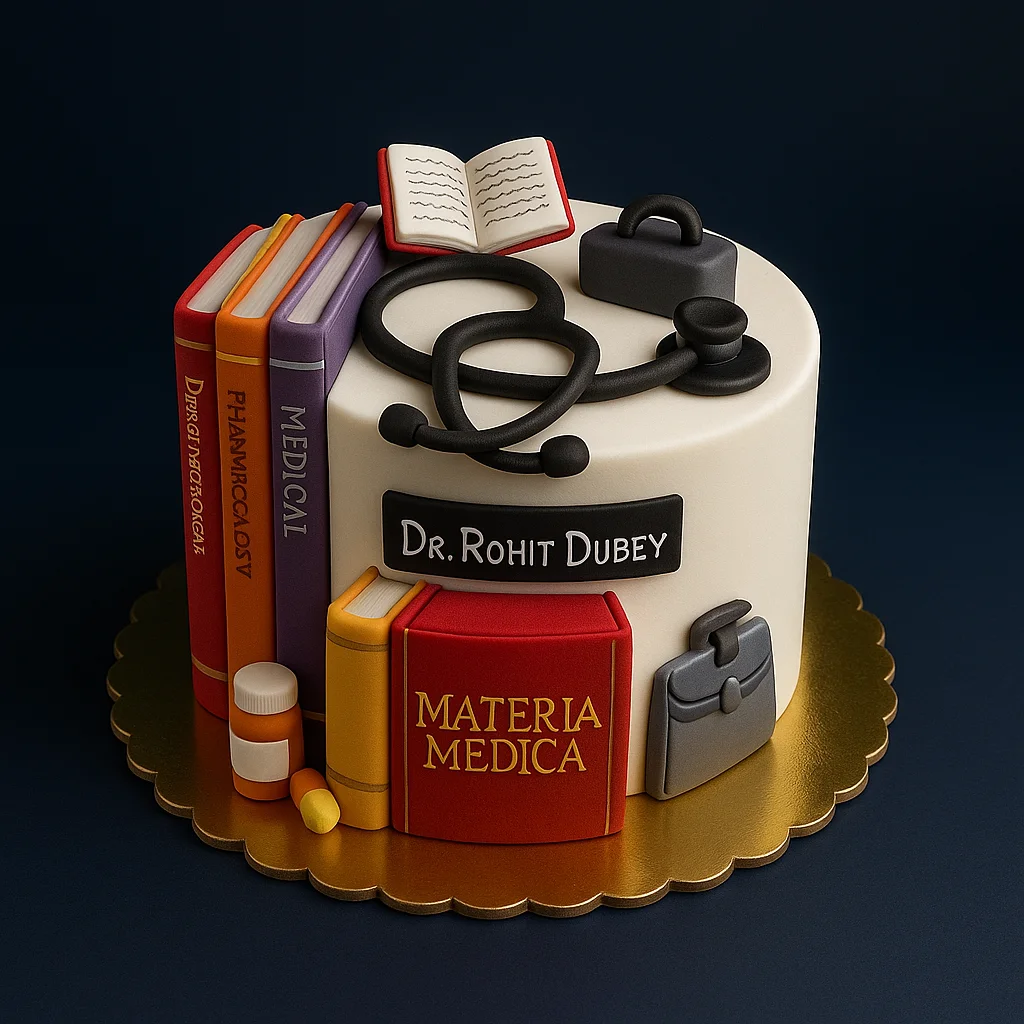 Medical Books Theme Cake with Stethoscope - TF Cakes Online Delivery Freshly baked handcrafted Medical Books Theme Cake with Stethoscope – Cake design by TF Cakes
