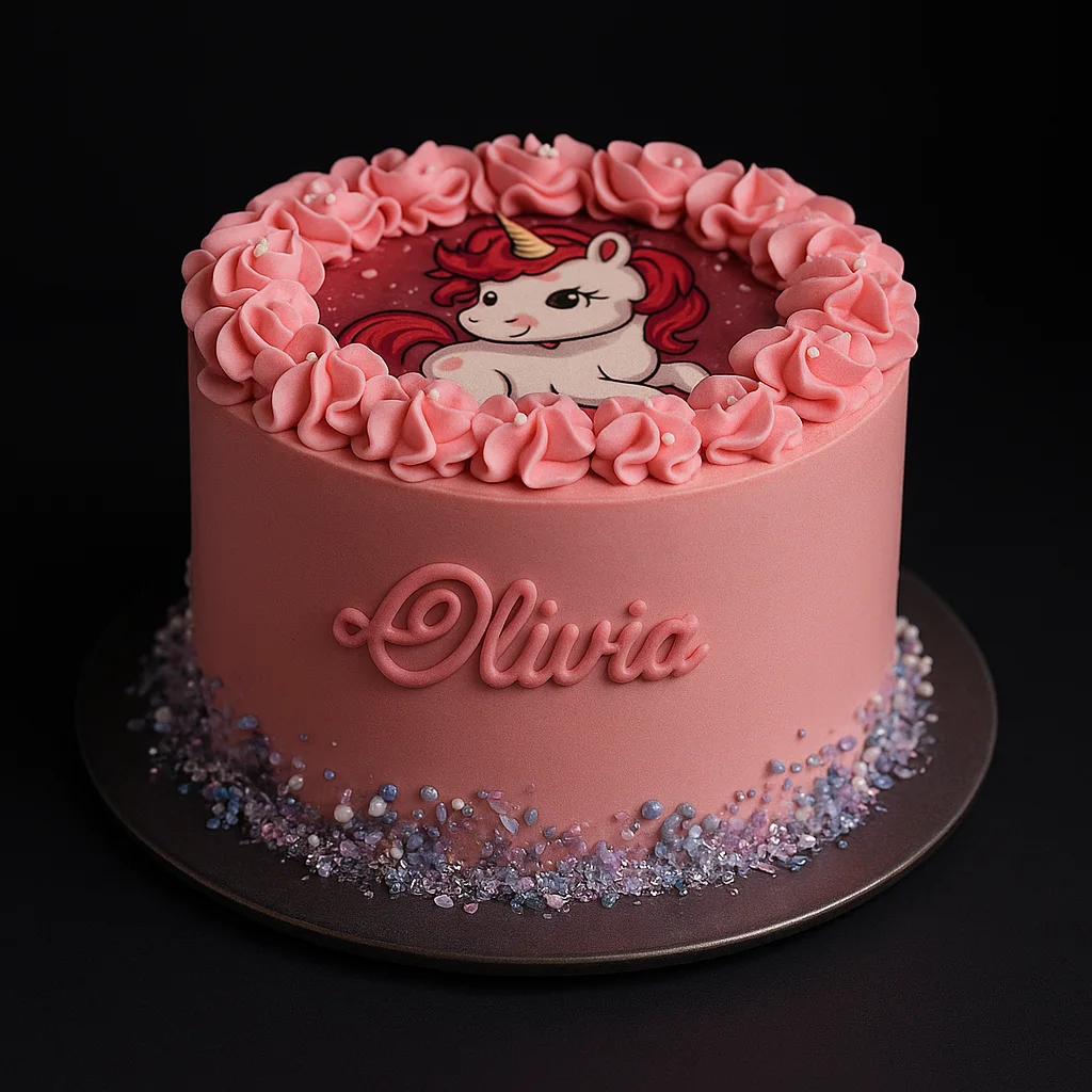 Minimalist White Gold Floral Unicorn Cake - TF Cakes Online Delivery Freshly baked handcrafted Minimalist White Gold Floral Unicorn Cake – Cake design by TF Cakes