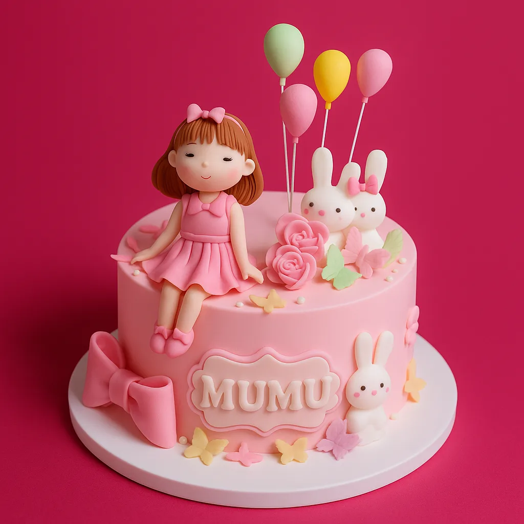 Mumu Doll Cake - TF Cakes Online Delivery Freshly baked handcrafted Mumu Doll Cake – Cake design by TF Cakes