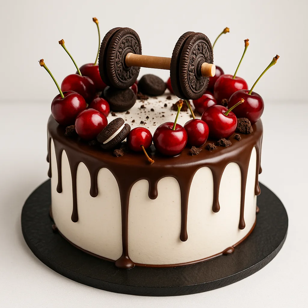 Oreo Dumbbell Cake - TF Cakes Online Delivery Freshly baked handcrafted Oreo Dumbbell Cake – Cake design by TF Cakes