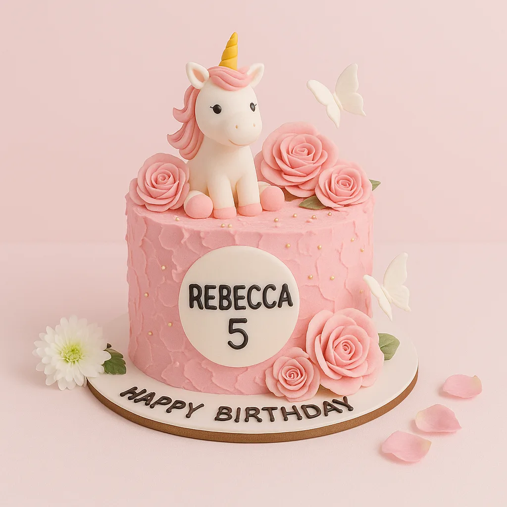 Butterfly Unicorn Birthday Cake - TF Cakes Online Delivery Freshly baked handcrafted Butterfly Unicorn Birthday Cake – Cake design by TF Cakes