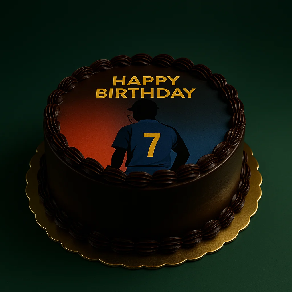 Player Silhouette Photo Cake - TF Cakes Online Delivery Freshly baked handcrafted Player Silhouette Photo Cake – Cake design by TF Cakes