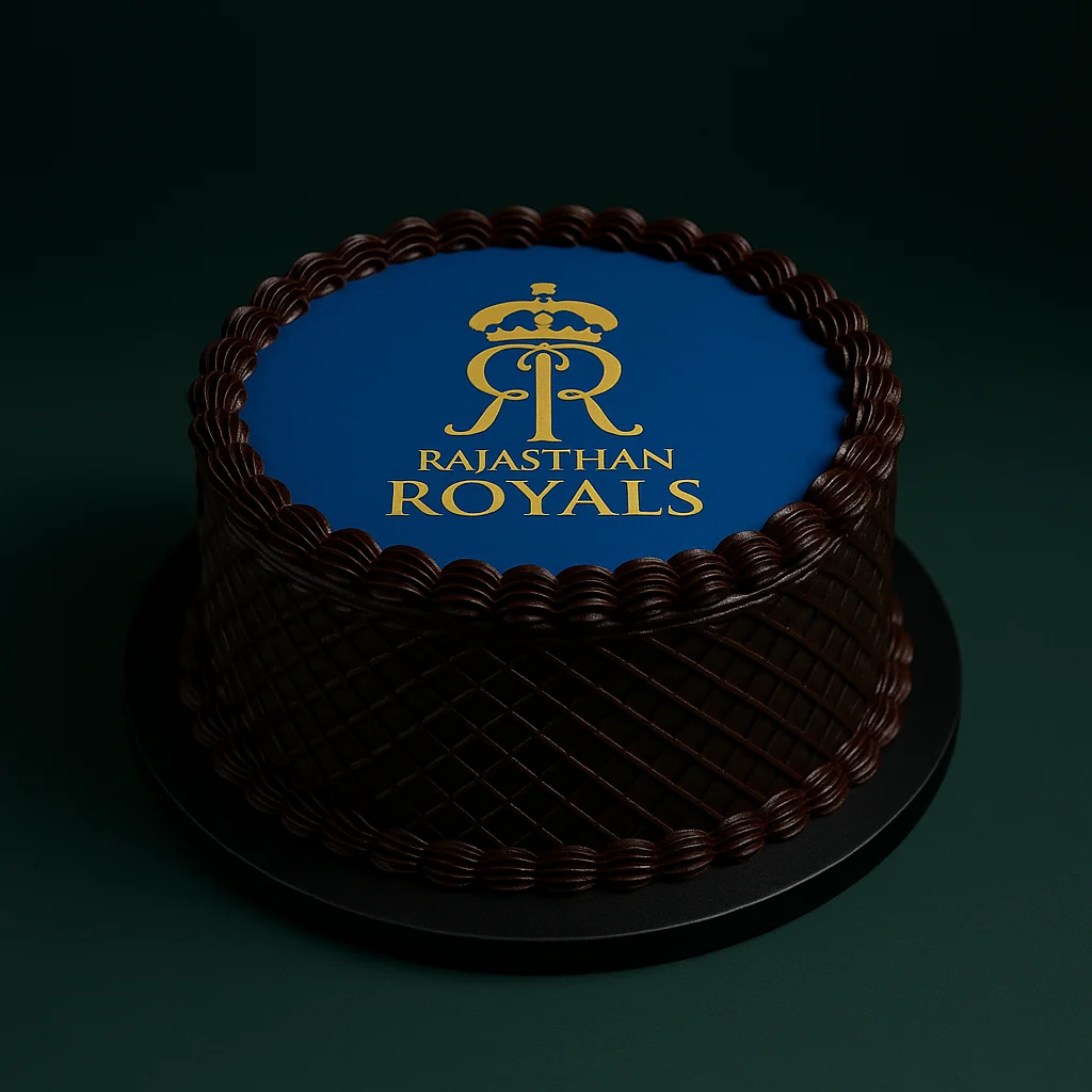 Rajasthan Royals Logo Cake - TF Cakes Online Delivery Freshly baked handcrafted Rajasthan Royals Logo Cake – Cake design by TF Cakes
