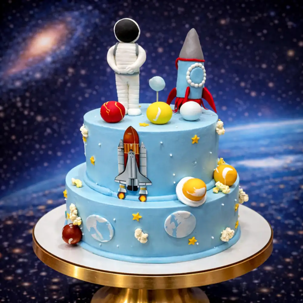 Rocket Launch Cake - TF Cakes Online Delivery Freshly baked handcrafted Rocket Launch Cake – Cake design by TF Cakes