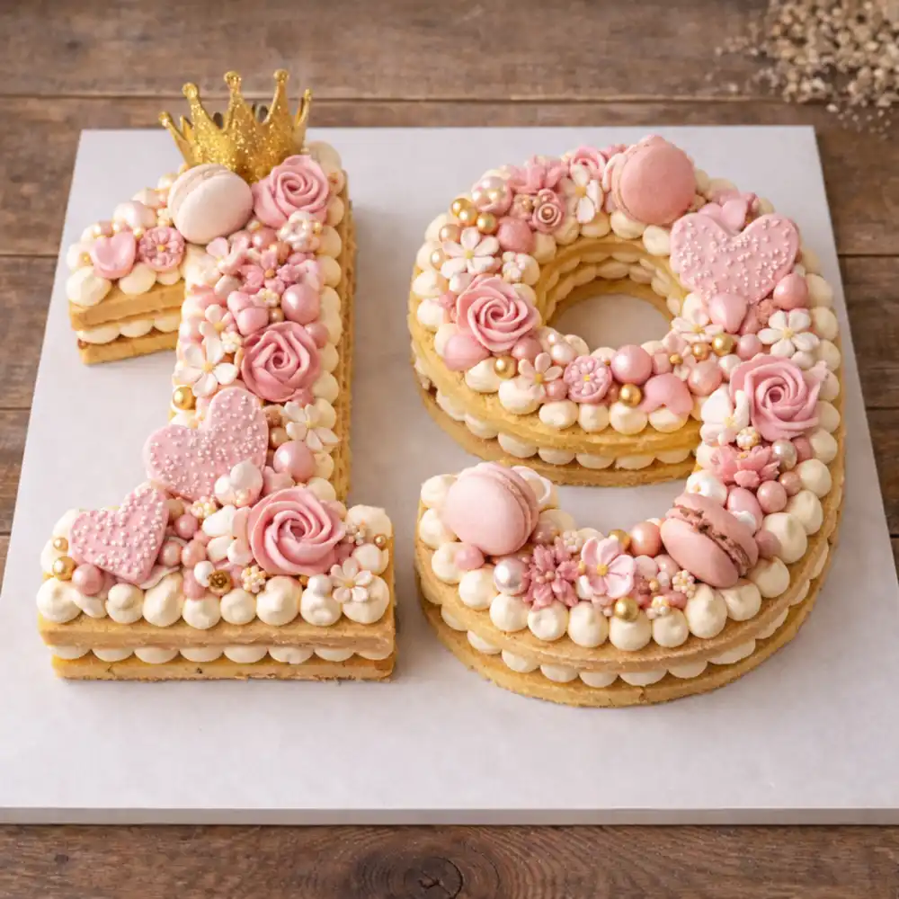 Royal Crown Number 19 Cake - TF Cakes Online Delivery Freshly baked handcrafted Royal Crown Number 19 Cake – Cake design by TF Cakes