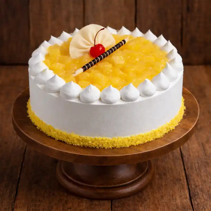 Freshly baked handcrafted Royal Pineapple Crown Cake – Cake design by TF Cakes