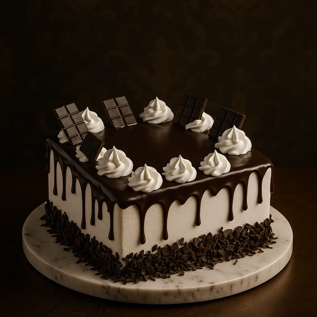 Square Chocolate Drip Cake - TF Cakes Online Delivery Freshly baked handcrafted Square Chocolate Drip Cake – Cake design by TF Cakes