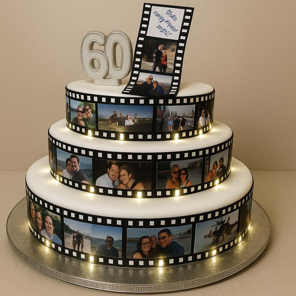 Cinematic Memory Cake - TF Cakes Online Delivery Freshly baked handcrafted Cinematic Memory Cake – Cake design by TF Cakes
