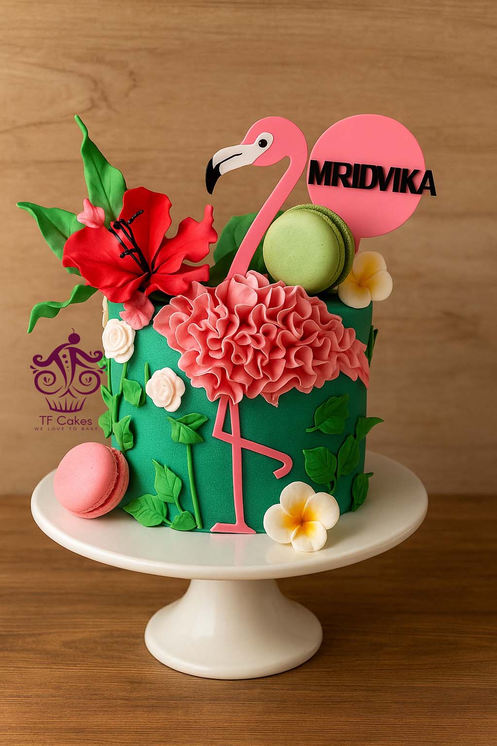 Tropical Flamingo Cake - TF Cakes Online Delivery Freshly baked handcrafted Tropical Flamingo Cake – Cake design by TF Cakes