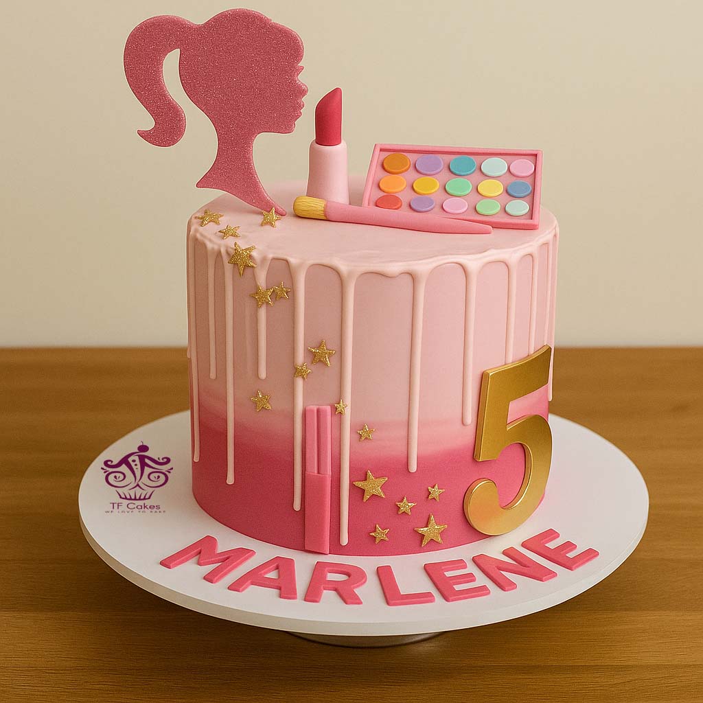 Barbie Beauty Drip Cake - TF Cakes Online Delivery Freshly baked handcrafted Barbie Beauty Drip Cake – Cake design by TF Cakes