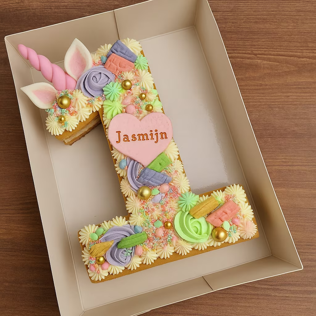 Unicorn Theme Number 1 Cake with Name - TF Cakes Online Delivery Freshly baked handcrafted Unicorn Theme Number 1 Cake with Name – Cake design by TF Cakes