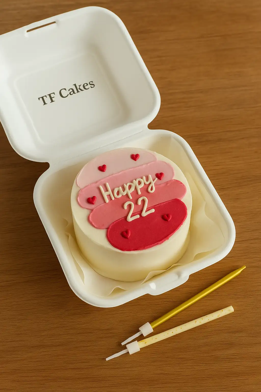 Pink Ombre Heart Bento Cake - TF Cakes Online Delivery Freshly baked handcrafted Pink Ombre Heart Bento Cake – Cake design by TF Cakes