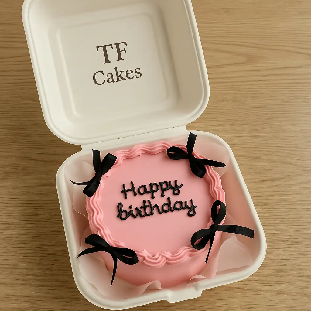Ribbon Birthday Bento Cake - TF Cakes Online Delivery Freshly baked handcrafted Ribbon Birthday Bento Cake – Cake design by TF Cakes