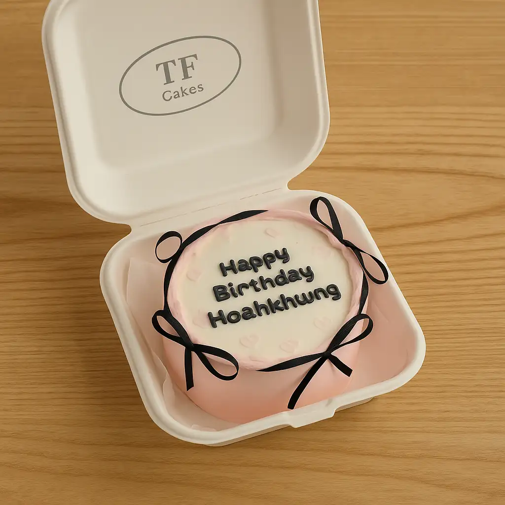 Custom Name Birthday Bento Cake - TF Cakes Online Delivery Freshly baked handcrafted Custom Name Birthday Bento Cake – Cake design by TF Cakes