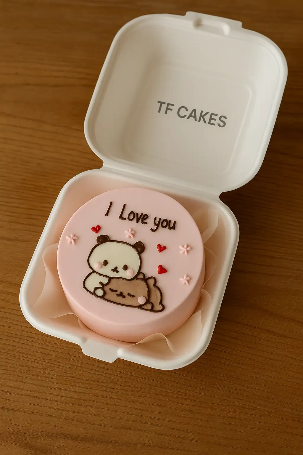 Panda Love Bento Cake - TF Cakes Online Delivery Freshly baked handcrafted Panda Love Bento Cake – Cake design by TF Cakes
