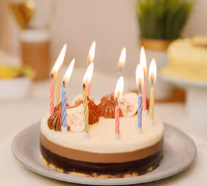 Freshly baked handcrafted Magic Candle – Cake design by TF Cakes