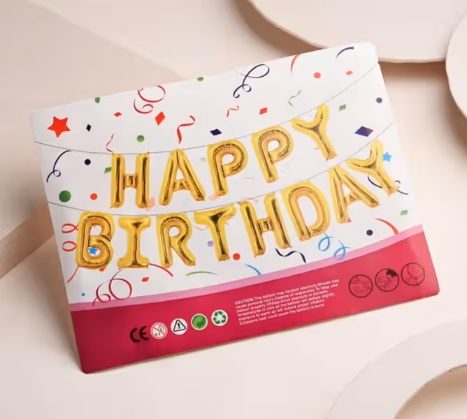 Freshly baked handcrafted Happy Birthday Foil Balloon – Cake design by TF Cakes