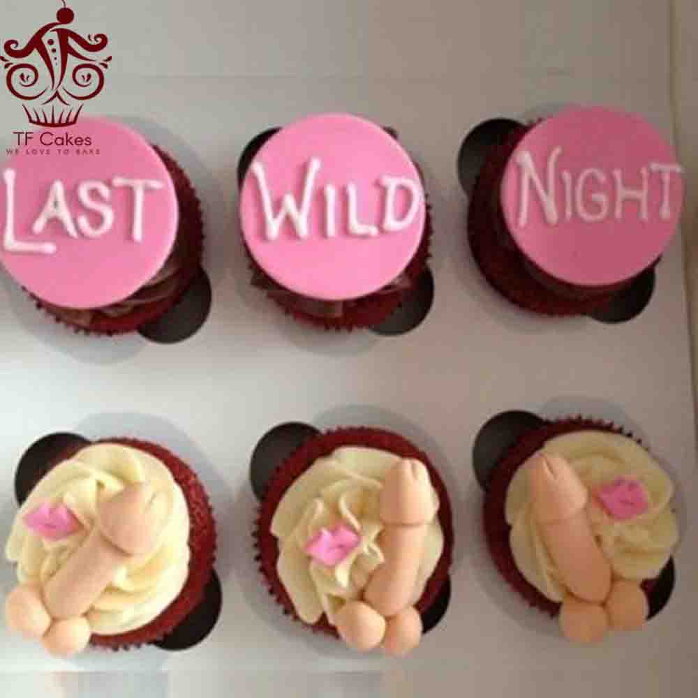 Last Wild Night Adult Cupcakes - TF Cakes Online Delivery Freshly baked handcrafted Last Wild Night Adult Cupcakes – Cake design by TF Cakes