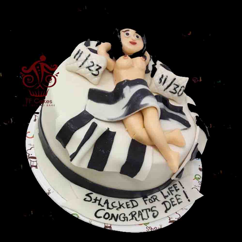 Bachelorette Cartoon Figurine Cake - TF Cakes Online Delivery Freshly baked handcrafted Bachelorette Cartoon Figurine Cake – Cake design by TF Cakes