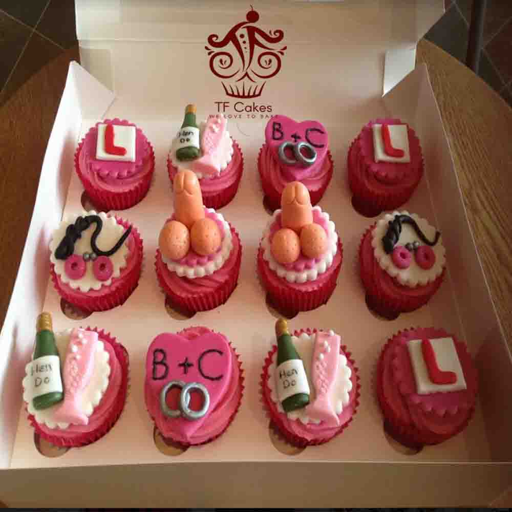 Order Bachelorette Party Cupcakes - TF Cakes Online Delivery Freshly baked handcrafted Order Bachelorette Party Cupcakes – Cake design by TF Cakes