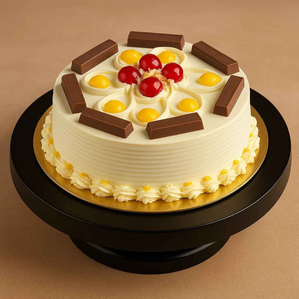 White Chocolate & KitKat Cake - TF Cakes Online Delivery Freshly baked handcrafted White Chocolate & KitKat Cake – Cake design by TF Cakes