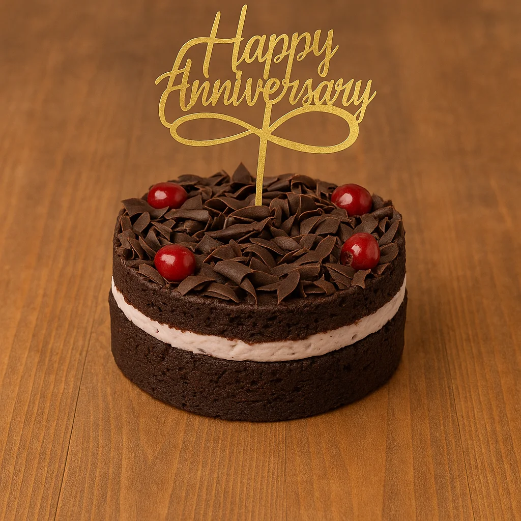Anniversary Mini Forest Cake - TF Cakes Online Delivery Freshly baked handcrafted Anniversary Mini Forest Cake – Cake design by TF Cakes
