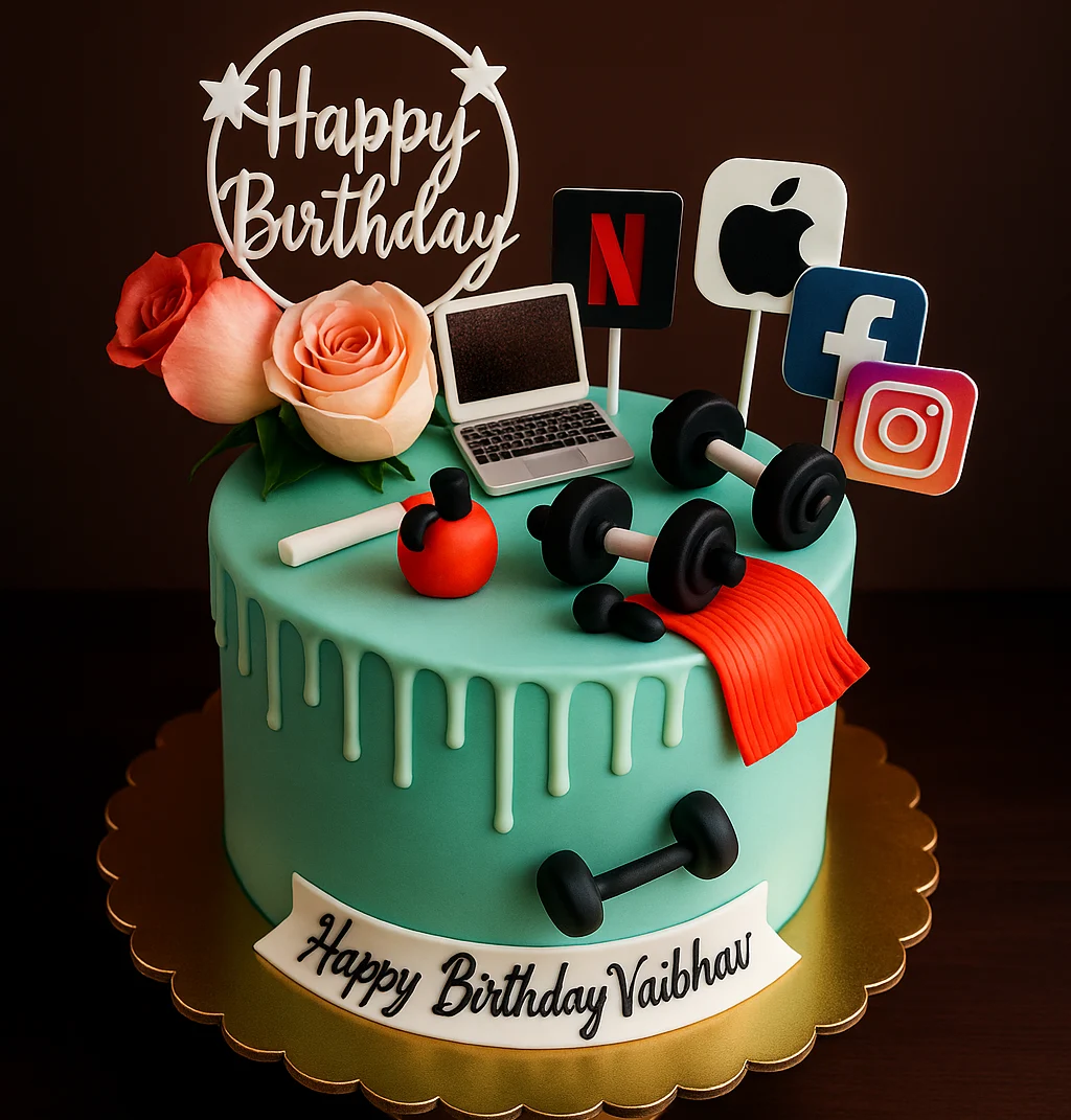Happy Birthday Vaibhav Cake - TF Cakes Online Delivery Freshly baked handcrafted Happy Birthday Vaibhav Cake – Cake design by TF Cakes